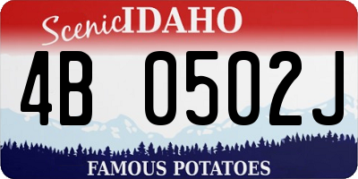 ID license plate 4B0502J