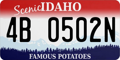 ID license plate 4B0502N