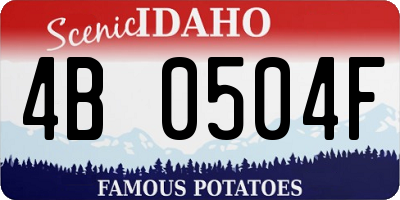 ID license plate 4B0504F