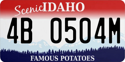 ID license plate 4B0504M