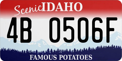 ID license plate 4B0506F