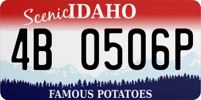 ID license plate 4B0506P