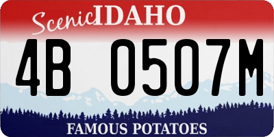 ID license plate 4B0507M