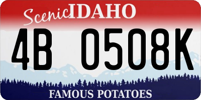 ID license plate 4B0508K