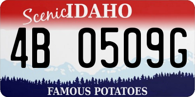 ID license plate 4B0509G