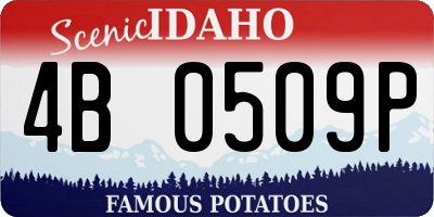 ID license plate 4B0509P