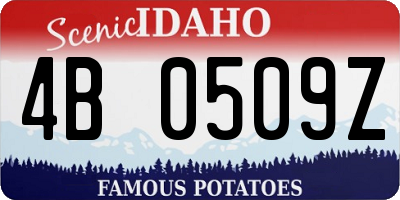 ID license plate 4B0509Z