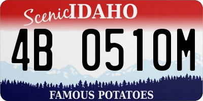 ID license plate 4B0510M
