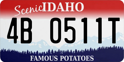ID license plate 4B0511T