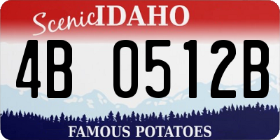 ID license plate 4B0512B