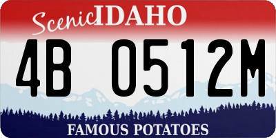 ID license plate 4B0512M