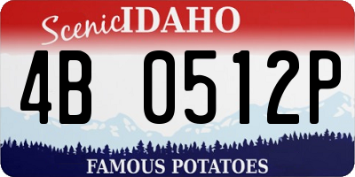 ID license plate 4B0512P