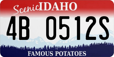ID license plate 4B0512S
