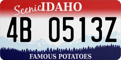 ID license plate 4B0513Z