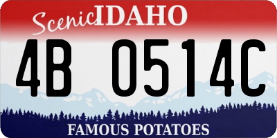 ID license plate 4B0514C