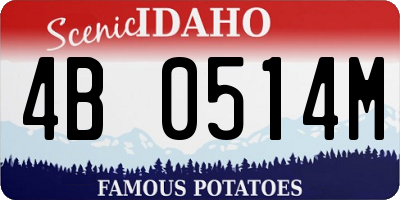 ID license plate 4B0514M