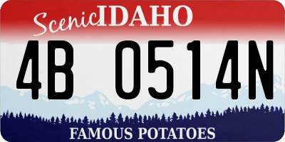 ID license plate 4B0514N