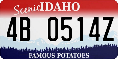 ID license plate 4B0514Z