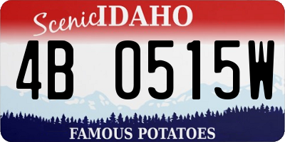 ID license plate 4B0515W