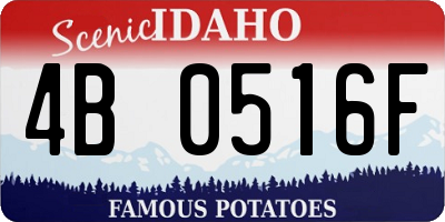 ID license plate 4B0516F