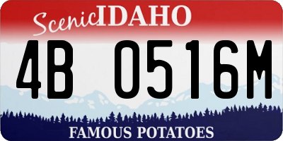 ID license plate 4B0516M