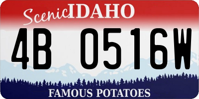 ID license plate 4B0516W