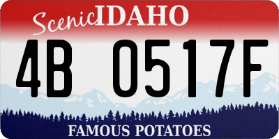 ID license plate 4B0517F