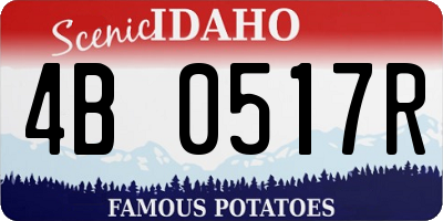 ID license plate 4B0517R