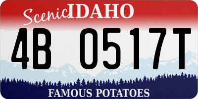 ID license plate 4B0517T