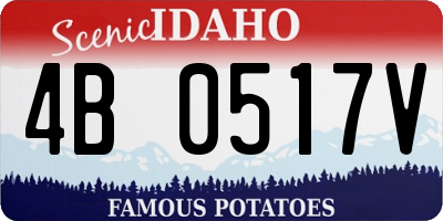 ID license plate 4B0517V