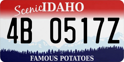 ID license plate 4B0517Z