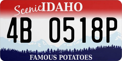 ID license plate 4B0518P