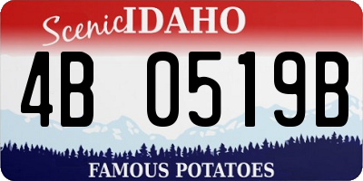 ID license plate 4B0519B