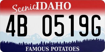ID license plate 4B0519G