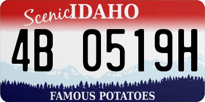 ID license plate 4B0519H