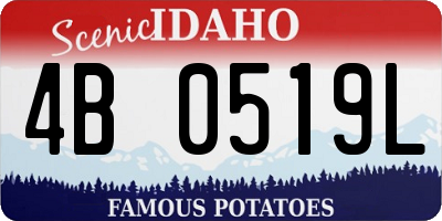 ID license plate 4B0519L