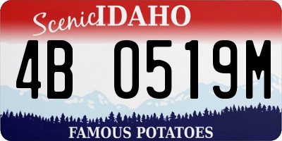ID license plate 4B0519M