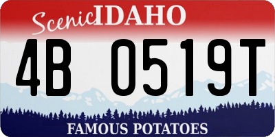 ID license plate 4B0519T