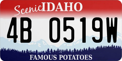 ID license plate 4B0519W