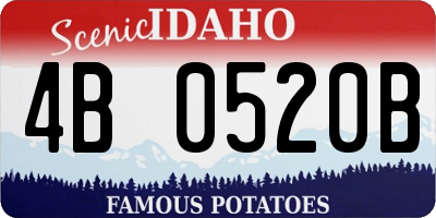ID license plate 4B0520B