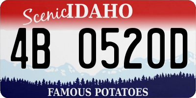 ID license plate 4B0520D