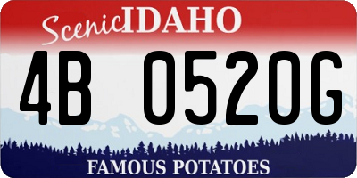 ID license plate 4B0520G