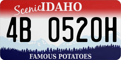 ID license plate 4B0520H