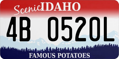 ID license plate 4B0520L