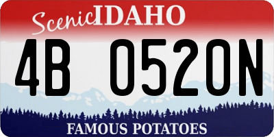 ID license plate 4B0520N