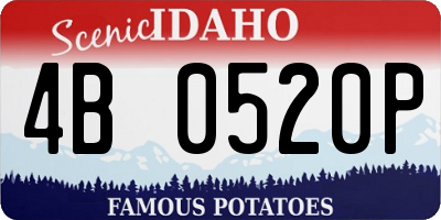 ID license plate 4B0520P