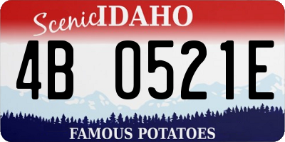 ID license plate 4B0521E