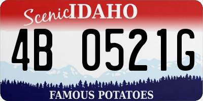 ID license plate 4B0521G