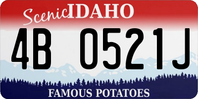 ID license plate 4B0521J