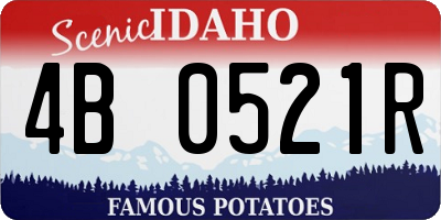 ID license plate 4B0521R